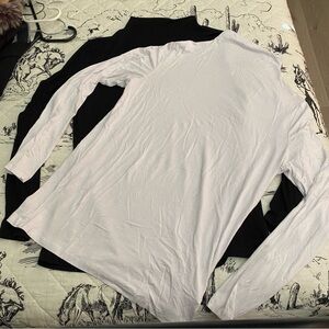 Christian Soriano Black and White Long Sleeve Tops